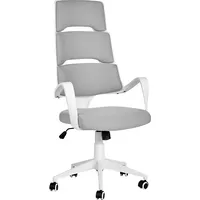 Beliani Krzesło biurowe Lumarko regulowane biało-szare Grandiose 337503 Bel