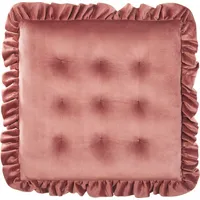 Beliani Lumarko Poduszka na krzesło welurowa kwadratowa 40 x cm różowa Kalanchoe 300070 Bel