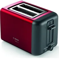 Bosch Designline Toaster Tat3P424 Power 970 W, Number of slots 2, Housing material Stainless steel, Red