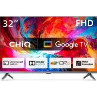Chiq Telewizor L32M8Tg Tv 32, Fhd, smart, Google Tv, dbx-tv, Dolby Audio, Frameless, stříbrná