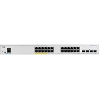 Cisco Switch Cat1000L 28Port fixed managed L2 - 24X1Ge Ports, Poe with 370W budget, 4X1Ge Sfp uplinks, 56Gbps switching Bandwidth, Webui, Usb-A, Usb mini-B, inkl. Fan, external Bluetooth dongle plugs into port, Security C1000-24Fp-4G-L