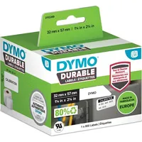 Dymo Etiketten Kunststoff weiß 653255