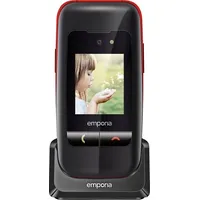 Emporia Telefon komórkowy One V200 Czarno-Czerwony Black-Red