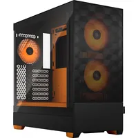 Fractal Design Pop Air Rgb orange Core Tg Clear Tint, Tower Case Black/Orange Fd-C-Por1A-05