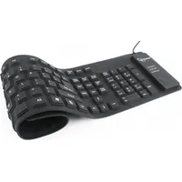 Gembird Keyboard Flexible Usb Eng/Black Kb-109F-B