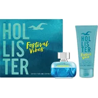 Hollister Festival Vibes For Him Edt spray 50Ml  Hair Body Wash 100Ml 085715260727