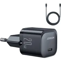 Joyroom Ładowarka sieciowa Jr-Tcf02 Usb-C 20W Pd  kabel Usb C/Lightning czarna Jyr738