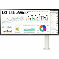 Lg Monitor 34Wq68X-W monitor komputerowy 86,4 cm 34 2560 x 1080 px Quad Hd Lcd Biały