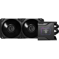 Msi Meg Coreliquid S280 Liquid Cpu Cooler 280Mm Radiator, 2.4 Ips Display with fan, 2X 140Mm Silent Pwm Fan, Center, Supports Intel and Amd Platforms, Latest Lga 1700 ready, Cooled by Asetek 9S6-6A0431-001