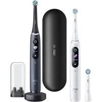 Oral-B Braun iO Series 8 Duo, electric toothbrush Black/White, black onyx/white alabaster, incl. 2Nd handpiece Io 82. Hands  Bk/Wh