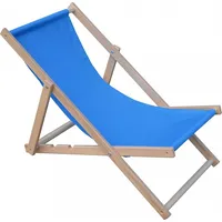Royokamp Leżak plażowy składany drewniany chabrowy 1025469