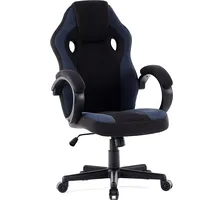 Sense7 Fotel Prism materiałowy czarno-niebieski Art686498