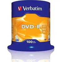Verbatim Dvd-R 16X 4.7Gb Cake 100 Matt Silver 43549