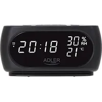 Adler Ad 1186 table clock Digital Triangular Black