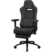 Aerocool Royalashbk Premium Ergonomic Gaming Chair Legrests Aeroweave Technology Black Aeroroyal-Ash-Black