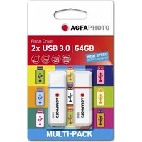 Agfaphoto Pendrive Usb 3.2 Gen 1 64Gb Color Mix Mp2 10556