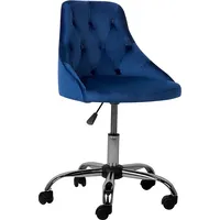 Beliani Krzesło biurowe Parrish Niebieski 136214
