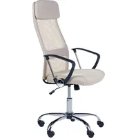 Beliani Krzesło biurowe regulowane beżowe Pioneer Lumarko 391804 Bel
