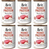 Brit Mono Protein Beef  Rice 6 x 400 g 104-100832