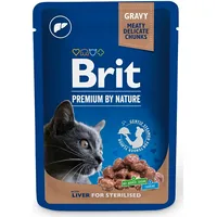 Brit Premium Cat Liver Sterilised - wet cat food 100G Art578255