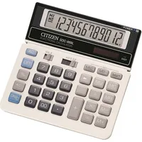 Citizen Sdc-868L Office Calculator, 12-Digit, 154X152Mm, Black And White Sdc868L