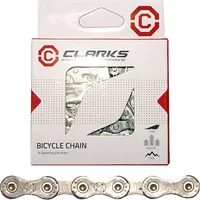 Clarks Łańcuch rowerowy Ybn C8 Shimano Campagnolo Sram 8 Biegów, Cp 1/2X3/32, 116 ogniw, 7.1Mm, spinka do łańcucha Standard srebrny Cla-C8