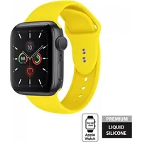 Crong Liquid Band - Pasek do Apple Watch 38/40 mm Żółty Crg-40Lqb-Yel