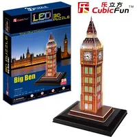Cubicfun Puzzle 3D Zegar Big Ben Światło - L501H