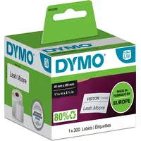 Dymo Small Name Badge Labels- 41 x 89 mm - S0722560