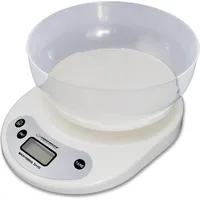 Esperanza Eks007 Kitchen scale with a bowl. White Electronic kitchen