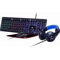 Gembird Ggs-Umgl4-02 Gaming Set Ghost with 4In1 backlight, keyboard, mouse, pad, headphones