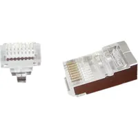 Gembird Lc-Ptf-01/100 wire connector Rj-45 Brown, Silver, Transparent