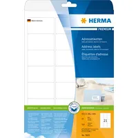Herma Etykiety Premium 5029, A4, adresowe, białe, 63,5 x 38,1 mm, papier matowy, 525 szt 5029