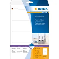 Herma Etykiety Special na segregatory, A4, białe, papier matowy nieprzejrzysty, 100 szt., zaokrąglone narożniki. 5095