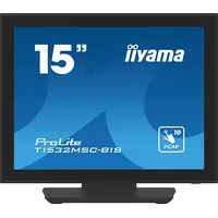 Iiyama Monitor iiyama 15 Pcap Bezel Free Front, 10P Touch, 1024X768, Speakers, Vga, Displayport, Hdmi,330Cd/M2 With touch, Usb Interface, Built-In Power Adapter, Multitouch with supported Os T1532Msc-B1S