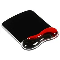 Kensington Duo Gel Mouse Pad with Integrated Wrist Support - Red/Black 62402