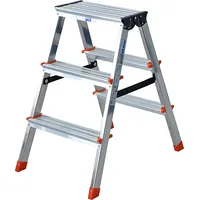 Krause Dopplo double-sided step ladder silver 120397
