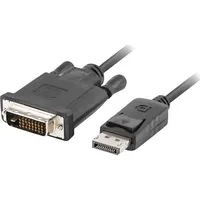 Lanberg Ca-Dpdv-10Cu-0010-Bk video cable adapter 1 m Displayport Dvi-D Black