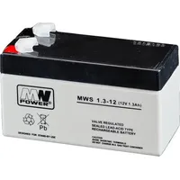 Mw Power Pb 12V 1.3Ah bezobsługowy Waga 0.57Kg, max. prąd ład. 0.3A Mws/12V-1.3Ah