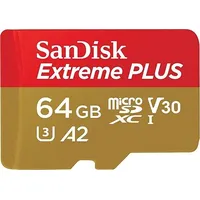 Sandisk Karta Extreme Plus Microsdxc 64 Gb Class 10 Uhs-I/U3 A2 V30 Sdsqxbz-064G-Gn6Ma