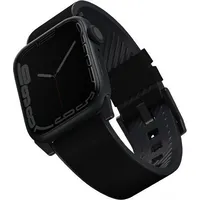 Uniq Pasek Straden Apple Watch 4/5/6/7/Se 44/45Mm Leather Hybrid Strap czarny/black Uniq588Blk