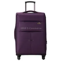 24 inch Oxford Cloth Universal Wheel Travel Password Draw-Bar Box Luggage CarrierPurple