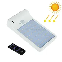 3.8W 48 Two-Color Leds Remote Control Edition Outdoor Waterproof Solar Wall Light Sensor Garden Street without Pole, Luminous Flux 450Lm White
