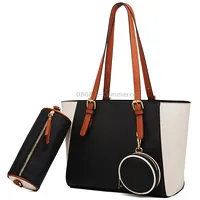 3 in 1 Fashion Simple Lady Diagonal Large Capacity HandbagBlack