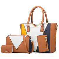4 in 1 Fashion All-Match Diagonal Ladies Handbags Large Capacity BagBrown