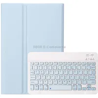 A08 Candy Color Ultra Thin Bluetooth Keyboard Leather Case For Samsung Galaxy Tab A8 10.5 2021 Sm-X200 / Sm-X205White Ice