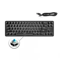 Ajazz K680T Mini Usb Wired Dual-Mode Charging 68-Keys Laptop Bluetooth Mechanical Keyboard, Cable Length 1.6M, Stylegreen ShaftBlack
