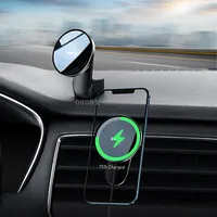 Baseus Wxjn-01 Big Energy Car Mount Wireless ChargerFor Dashboards and Air OutletsCyan Black