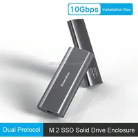 Blueendless 2810 General Dual Protocol Wiring 2-In-1 M.2 Mobile Hard Disk Case Ssd External Solid Drive Enclosure Box