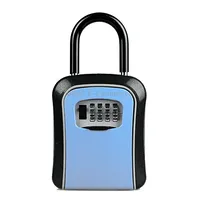 Car Password Lock Storage Box Security Hook Installation-Free Safety BoxBlue